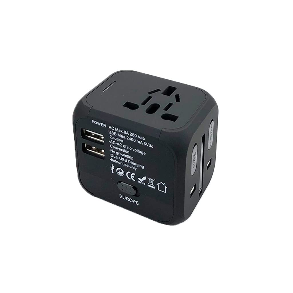 Adaptateur de Voyage Double USB Tout-en-Un chargeurs de Voyage dans Le Monde Entier adaptateurs Adaptateur de Prise Internationale pour Les Voyages dans Le Monde Entier