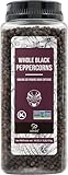 Soeos Premium Whole Black Peppercorns 18oz, (TOP GRADE), Black Peppercorns for Grinder Refill, NON-GMO, KOSHER CERTIFIED, Whole black Peppercorns Bulk, 18oz. (1 Pack)
