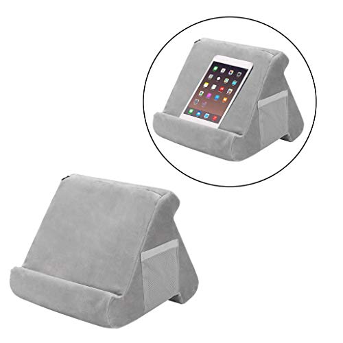 Image of Soft Pillow Stands for Tablet iPad Book Reader Holder Rest Cushion Gray Bed Pillows