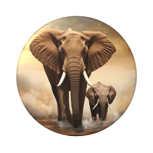 象と赤ちゃん 象 ボタンピン 1点 2.4インチ ラウンドボタンバッジ メタル パーソナライズ ピクチャー 写真 ピン ボタンキット クラフト用品 クリスマス DIY パーティー プロジェクト用, 5個, One Size