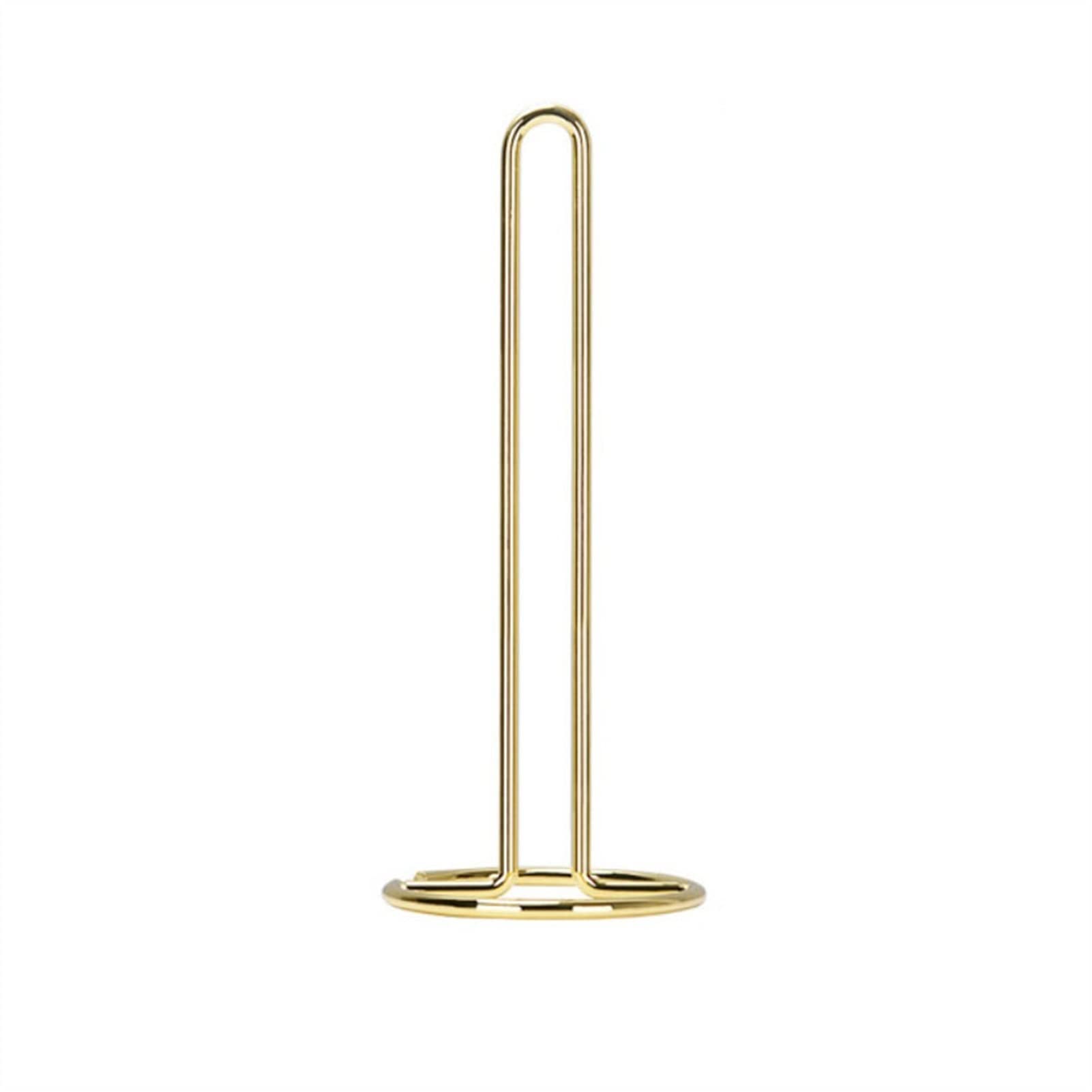 Küchenrollenhalter Edelstahl Küchenrolle Papier Handtuchhalter Badezimmer Tissue Stand Aufbewahrungsregal Esstisch Vertikale Servietten Rack Papierhandtuchhalter (Color : Golden)
