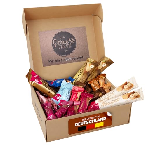 Genusslebenbox mit 500g Viba® im Mix verschiedenster Nougat der Extraklasse für Büro, Familie oder Outdoor. Die Vorratsbox für jeden Liebhaber feinster Pralinen.