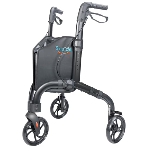 Image of 3 Wheel Walkers for Seniors, Lightweight Foldable Rolling Rollator