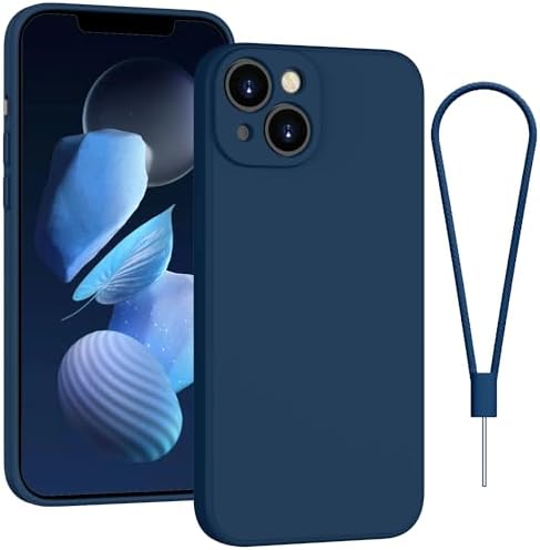 Andwing For iPhone 13 Case Silicone Case Soft Ultra Phone Case Slim Protective Shockproof Cover Scratch-Resistant Microfiber Lining, 6.1" Khaki