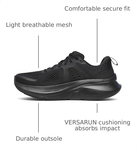Image of Saucony Women's Guide 18 Sneaker, Black /Black /Black, 12