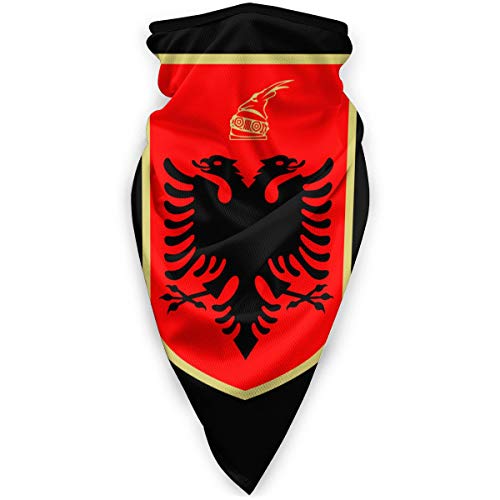 Nationales Emblem Albaniens Unisex Röhrenschal Bandana Hochelastisch Sturmhaube Bequem Schlauchschal Für Motorrad Wandern Motorradfahren