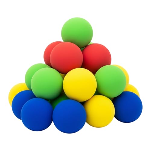WangVipfei 16 Stück weiche Schaumstoffbälle, 5 cm Durchmesser, Ideal für Indoor Spiele