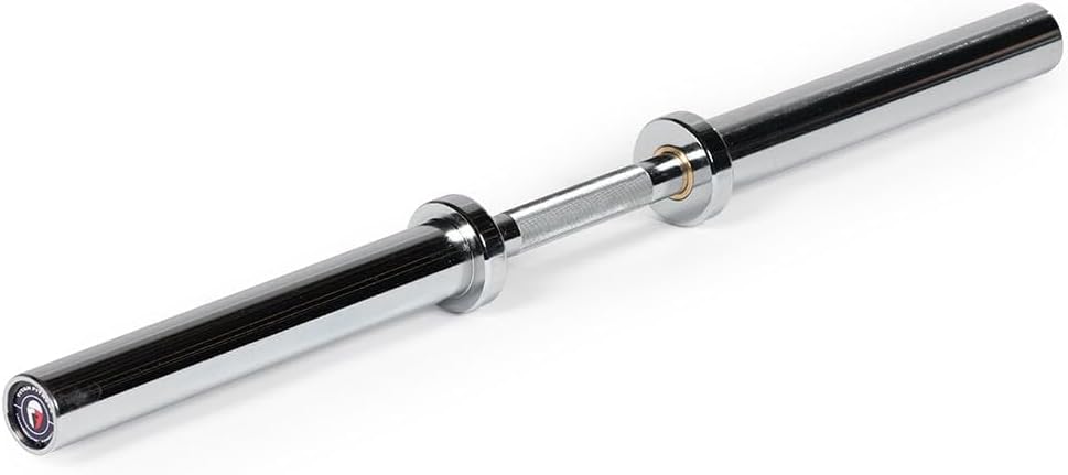 Titan Fitness Single 36in Loadable Olympic Dumbbell Bar, 400 LB Capacity, Knurled Handle for Home Gym Strength Training