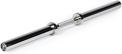 Titan Fitness Barra de mancuernas olímpica cargable de 36 pulgadas, capacidad de 400 libras, mango moleteado para entrenamiento de fuerza en el