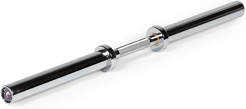 Titan Fitness Single 36in Loadable Olympic Dumbbell Bar, 400 LB Capacity, Knurled Handle for Home Gym Strength Training