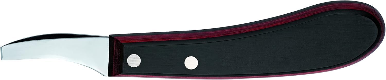 F. DICK Dick Champion 62461002 Hoof Knife (Loop Knife, Blade Made of Carbon Special Steel, Gutter Knife with Plywood Handle, Hoof Care Knife, Horse Accessories, Blacksmith Tool)