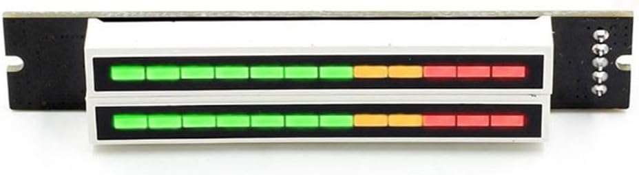 Dual 12-Bit Audio VU Meter DIY Kit Adjustable Speed LED Spectrum Analyzer with Peak Hold 7-12V Stereo Level Indicator Board for Amplifier and Music Display Projects Ready