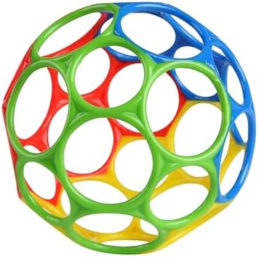 Bright Starts Oball Easy Grasp Classic Ball BPA-Free Infant Toy in Red, Yellow, Green, Blue, Age Newborn and up, 4 Inches - 3