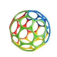 Bright Starts, Oball Classic, flexibler und leicht zu handhabender Ball, sensorisches Aktivitätsspielzeug für Kinder aller Altersstufen, mehrfarbig – Ansicht 4