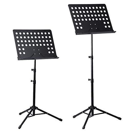 Atril para director de orquesta, color negro TPM MS440 pupitre de partituras concierto plegable y ajustable - Rockmusic