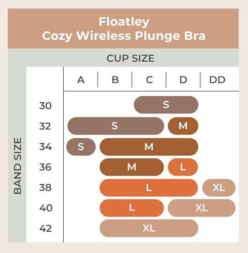 Image of Floatley Cozy Wireless Plunge Bra for Women, Buttery Soft Comfort Seamless Everyday Bra with Embedded Pad
