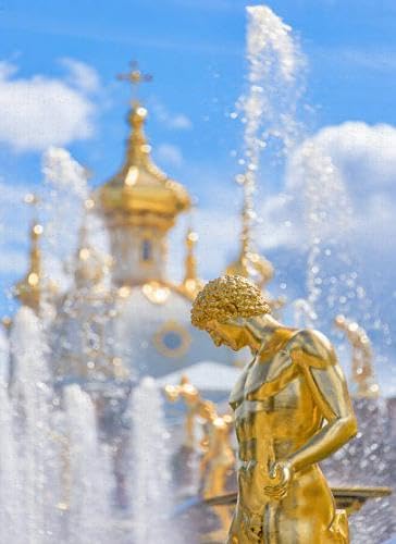 Fountain and Church Peterhof St Petersburg Russia Puzzles for Adults Educational Game Puzzle Family-Friendly Challenge Games 500 Piece