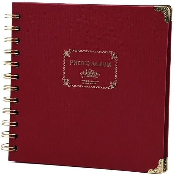 Travel Growth Commemorative Book ﻿ Paper Gold Stamping Album with Corner Guard DIY Growth Album Album Applicable to Photos, Receipts, Star Cards, etc(White-Dinosaur Doodle4)