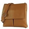 modamoda de T63LEDER - Sac à bandoulière en cuir pour femme, cognac, Small #1