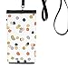 Colors s Art Pattern Phone Wallet Purse Hanging Mobile Pouch Black Pocket