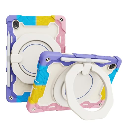 Coque silicone Lenovo Tab M10 FHD Plus et K10 JZ avec béquille rotative et bandoulière rose
