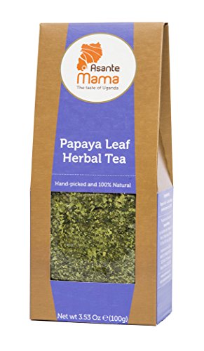 Asante Mama Premium Bitter Herbal Tea: Papaya Leaf, 3.53 oz, Good For Upset Stomach, Eases Digestion, Reduces Inflammation