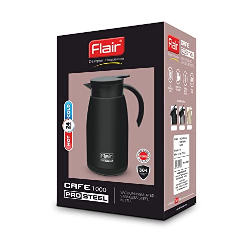Image of Flair Cafe Vacuum Insulated Steel Kettle 1000 ML (Silver)