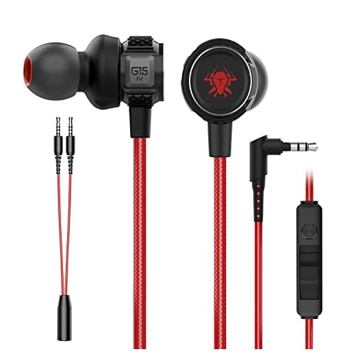 Innens 3.5 MM Wired Gaming Earphone, Noise Cancelling Stereo Bass Gaming in-Ear Earbuds with Mic and Volume Controls for iPhone, Smartphone, Switch, PS4, Xbox One, iPad, PC
