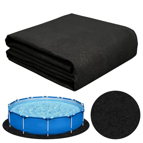 Tapis de Piscine Rond 370 – Bâche de Sol et Tapis de Piscine – Sol de Protection – Tapis Antidérapant et Résistant à l'usure pour Piscine,...