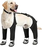 Hunde-Hosenträgerstiefel, verstellbare wasserdichte Regenstiefel mit Anti-Schmutz-Schutz, Schneeschuhe für Hunde, Pfotenschutz für Outdoor-Winterspaziergänge
