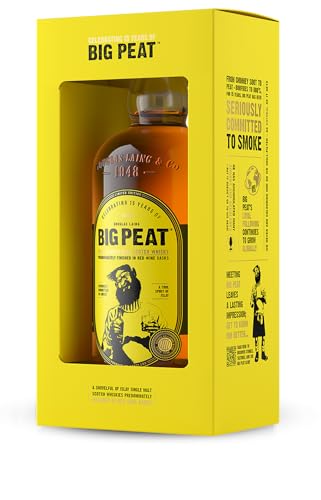 Big Peat 15th Anniversary Edition | Islay Blended Malt Scotch Whisky |Rotweinfass Finish| ungefärbt...