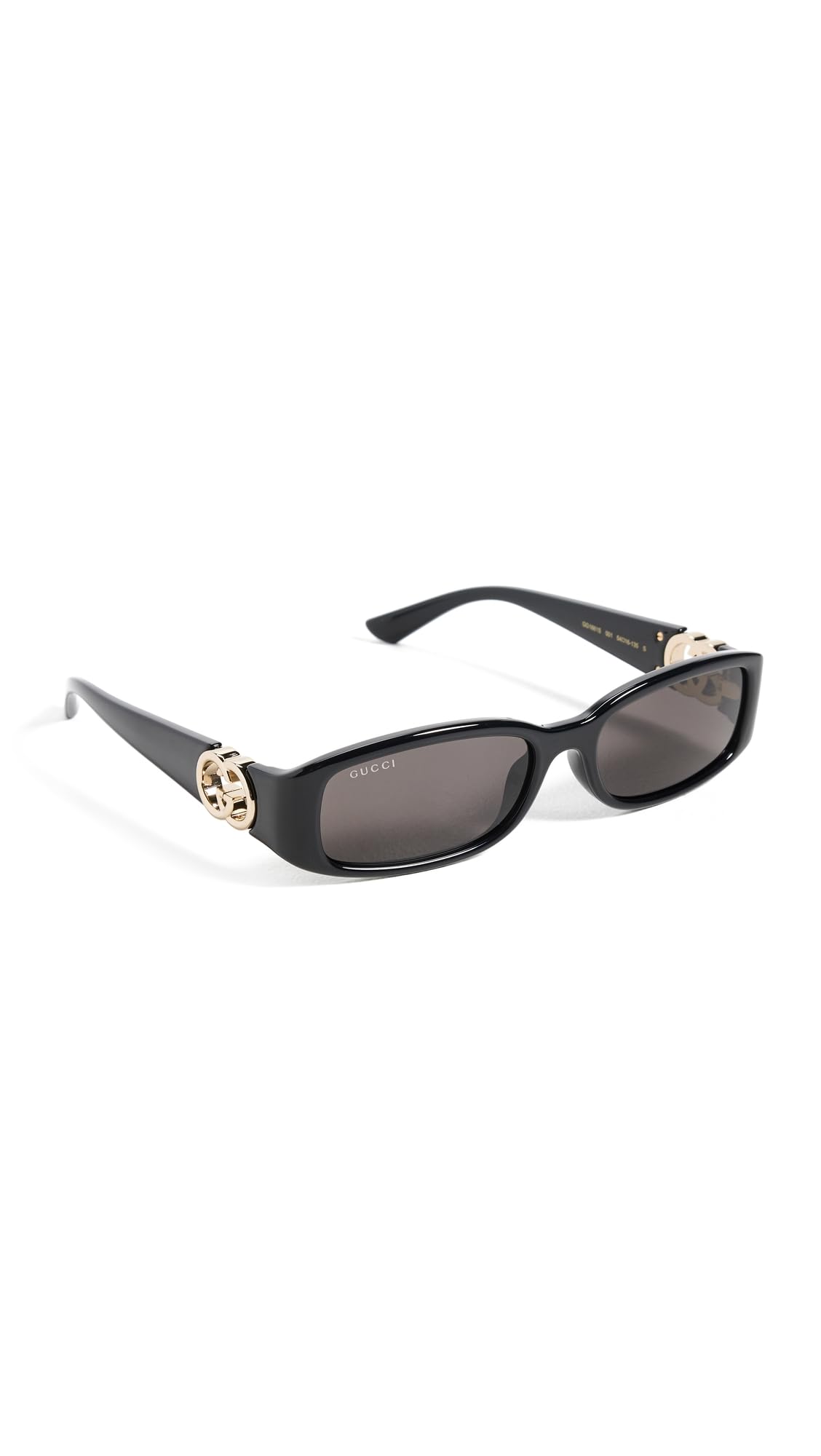Gucci Women's Nero Gg1661s Linea Gg Logo 001 Black Grey Injected Occhiali Da Sole