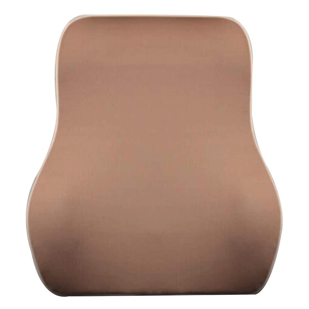 Support lombaire de voiture avec deux sangles réglables et dossier ergonomique marron