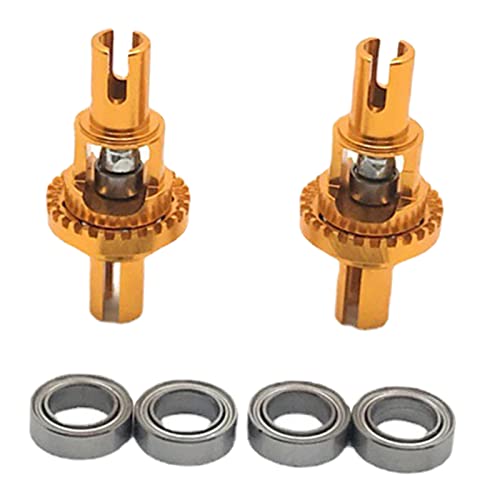 Colcolo Metal Upgrade RC Ball Rolling Differential Adjustable Spare Parts 1/28 Scale for Wltoys 1/28 K989 K969 K979 K999 P929 P939 RC Mini Car - Gold