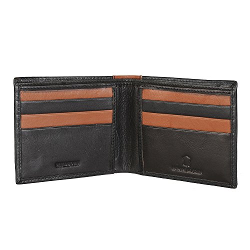 Image of WildHorn� RFID Protected Genuine High Quality Mens New Leather Wallet (New Black Nappa 2)