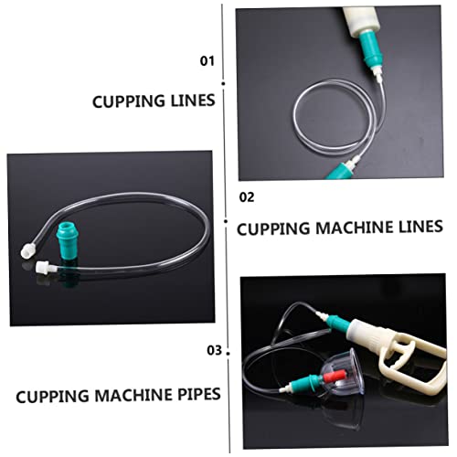 5 tubos de extensión universales para máquina de ventosas, manguera blanca conectable, resistente a altas temperaturas, para terapia de ventosas, masajes y rehabilitación miniatura 4