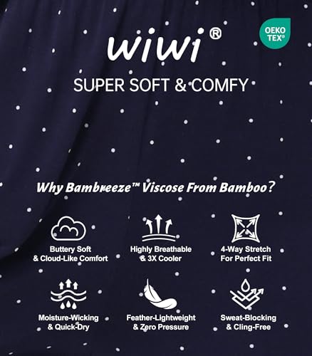 Image of WiWi Viscose from Bamboo Pajamas Set for Women Super Soft Short Sleeve Cooling Summer Plus Size Pjs Sets Sleepwear S-4X