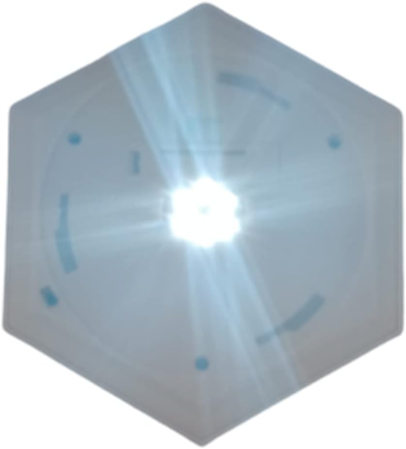 2 pcs 4X4 Base White Color Solar Post Cap Light Hexagon with Six Super Bright SMD LED Bulbs