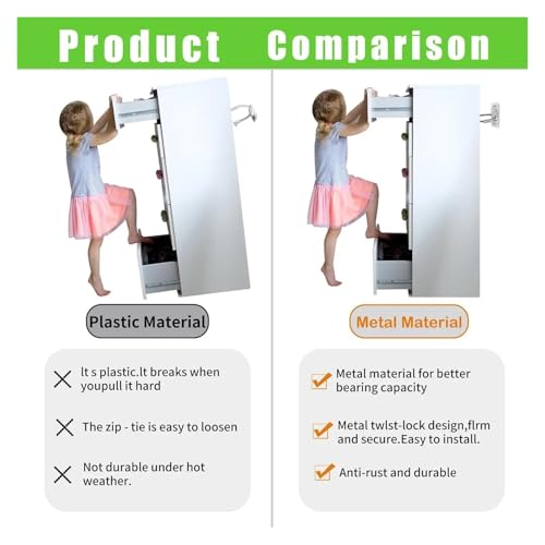 Fijación de muebles 4 Uds. anclajes antivuelco para pared y hogar 4