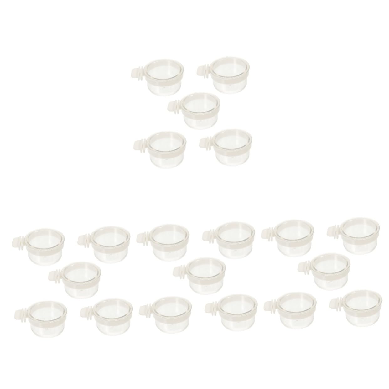 YARNOW 20 Pz mangiatoia per pappagalli bird feeder mangiatoia pappagalli piatto per l'alimentazione degli uccelli tazza per gabbia per uccelli mangiatoie per domestico
