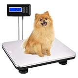 Báscula digital de acero inoxidable: plataforma de acero inoxidable extra grande e impermeable con gran capacidad de carga para transportar artículos de gran tamaño.Base de ABS para una mayor duración.