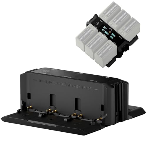 Cargador Tilta NP-F de 6 ranuras que elimina esperas con carga rápida 100W