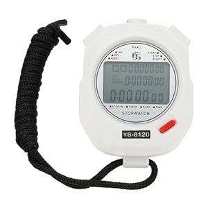 PATIKIL Sport Stopwatch Timer 120 Lap Memory, 0.01 Second Timing Stops Watch Alarm Clock for Coach Referee Swimming Running White