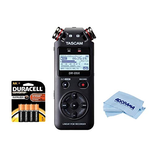 Tascam DR-05X Stereo Handheld Digital-Audio Recorder with USB Audio Interface, Kit