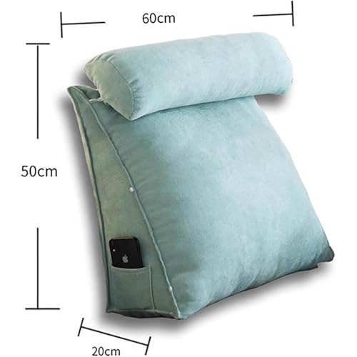 Respaldo de lectura de cuña con almohada ajustable para el cuello, refuerzo de apoyo lumbar para cama y sofá, funda de chenilla extraíble, cojines de posicionamiento de espalda