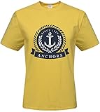 TopGood Mens T-Shirt Anchor-Large Yellow