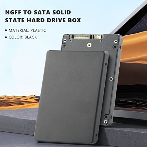 Caja externa para SSD M.2 NGFF a SATA 2.5 pulg 8mm negra miniatura 7