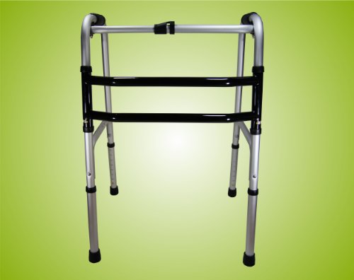 Teckmedi Gehgestell, Gehbock, Gehhilfe, Stehhilfe, Reziprok, faltbar, höhenverstellbar aus Aluminium Top-Qualität Cover