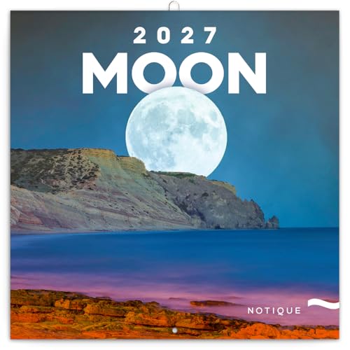 Calendrier 2027 Lune Pleine Lune 30x60cm ouvert (ps) + offert un agenda de poche