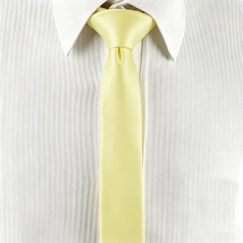 Image of Landisun Black Tie Men Women Solid Skinny Ties Slim Ties Satin Tie